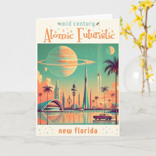 Atomfuturistik New Florida Karte (Gelbe Blume)