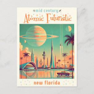 Atomfuturistik New Florida Postkarte