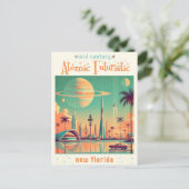 Atomfuturistik New Florida Postkarte (Stehend Vorderseite)