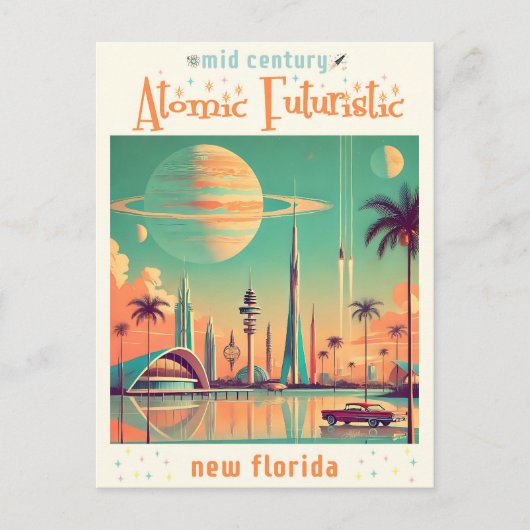 Atomfuturistik New Florida Postkarte (Vorderseite)