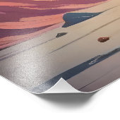 Atomfuturistische, kosmische schwarze Katze im Mon Fotodruck (Ecke)