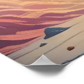 Atomfuturistische, kosmische schwarze Katze im Mon Poster (Ecke)