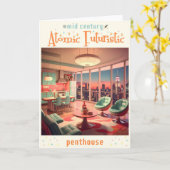 Atomfuturistische Penthouse Apartment Karte (Gelbe Blume)