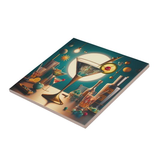 Atomfuturistische Schalttafel Martini Fliese (Seite)