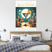 Atomfuturistische Schalttafel Martini Leinwanddruck (Insitu (Schlafzimmer))