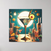 Atomfuturistische Schalttafel Martini Leinwanddruck (Vorderseite)