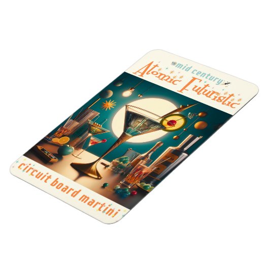 Atomfuturistische Schalttafel Martini Magnet (Linke Seite)