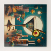 Atomfuturistische Schalttafel Martini Puzzle (Horizontal)