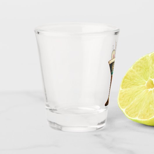 Atomfuturistische Schalttafel Martini Schnapsglas (Links)