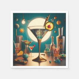 Atomfuturistische Schalttafel Martini Serviette