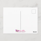 Atomfuturistischer Schwarzer Katzenmond mit Text Postkarte (Rückseite)