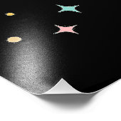 Atomfuturistischer Schwarzkatzenmoon Fotodruck (Ecke)