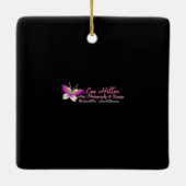 Atomfuturistischer Schwarzkatzenmoon Keramikornament (Rückseite)