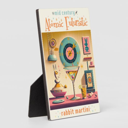 Atomfuturistisches Kaninchen Martini Mitte des Jah Fotoplatte (Seite)