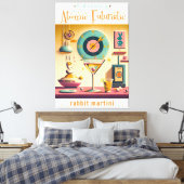 Atomfuturistisches Kaninchen Martini Mitte des Jah Leinwanddruck (Insitu (Schlafzimmer))