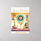 Atomfuturistisches Kaninchen Martini Mitte des Jah Leinwanddruck (Vorderseite)