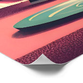 Atomfuturistisches Kaninchen Martini Mitte des Jah Poster (Ecke)