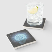 Atomgehirn Steinuntersetzer (Seitenansicht)