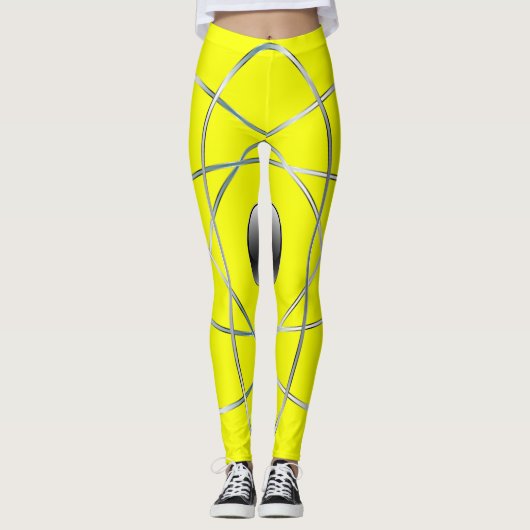 Atomgelbe Leggings (Vorderseite)