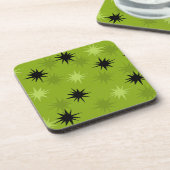 Atomgrüne Sternexplosionen harte Plastik-Untersetz Getränkeuntersetzer (Linke Seite)