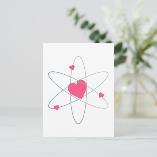 Atomherz Postkarte (Stehend Vorderseite)