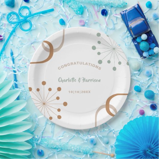 Atomhochzeit der modernen Mittelalter-Sternexplosi Pappteller (Party)