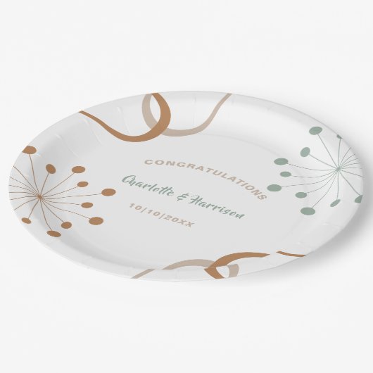 Atomhochzeit der modernen Mittelalter-Sternexplosi Pappteller (Schrägansicht)