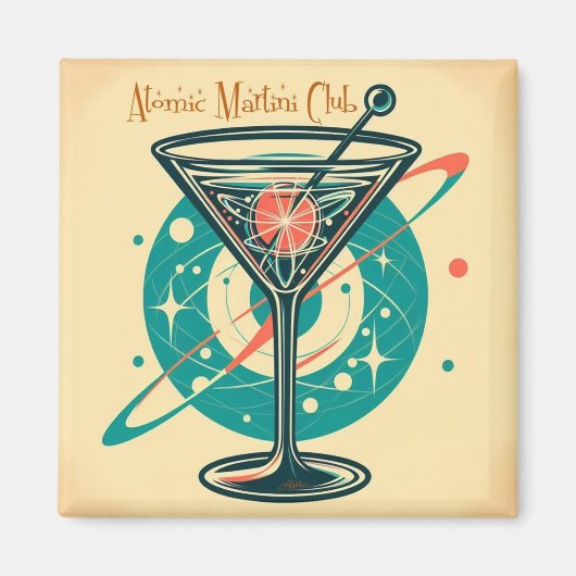 Atomi Martini Club Space Age Magnet (Vorne)