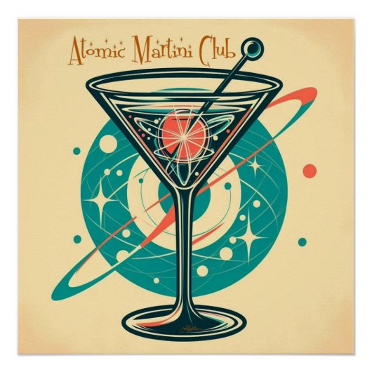 Atomi Martini Club Space Age Poster (Vorderseite)