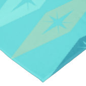 Atomic 1950er Jahre Diamonds Stars Türkis Tischdecke (Schrägansicht)