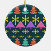 Atomic Äa Christmas Trees Kitsch Dark Keramik Ornament (Hinten)