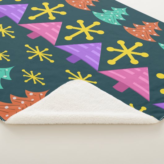 Atomic Äa Christmas Trees Kitsch Dark Sherpadecke (3/4)