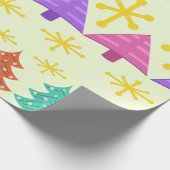 Atomic Äa Christmas Trees Kitsch Light Geschenkpapier (Ecke)