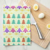 Atomic Äa Christmas Trees Kitsch Light Geschirrtuch (Viertel Falte)