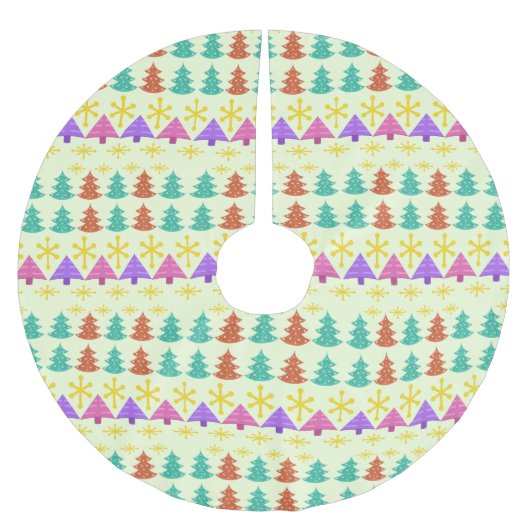 Atomic Äa Christmas Trees Kitsch Light Polyester Weihnachtsbaumdecke (Vorderseite)