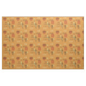 Atomic Abstrakt Barkcloth Ochre Stoff (Yard (91,4 cm))