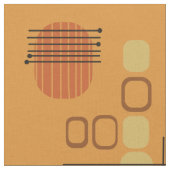 Atomic Abstrakt Barkcloth Ochre Stoff (Nahaufnahme)