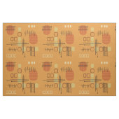 Atomic Abstrakt Barkcloth Ochre Stoff (Fat Quarter (45,7 x 55,9 cm))