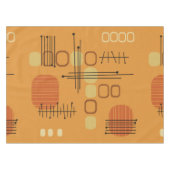 Atomic Abstrakt Barkcloth Ochre Tischdecke (Vorderseite (Horizontal))