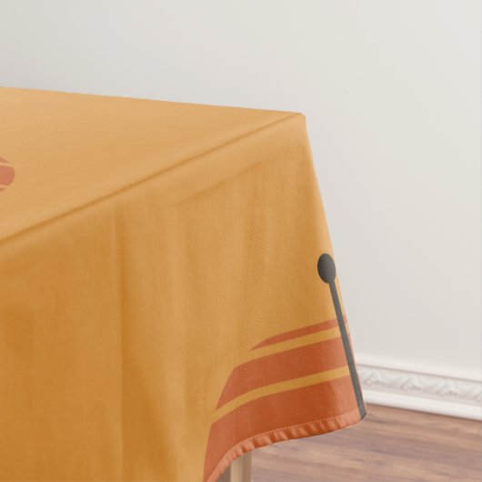 Atomic Abstrakt Barkcloth Ochre Tischdecke (Beispiel)