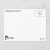 Atomic Abstrakt die Rocket Captain-Malerei auf ein Postkarte (Rückseite)