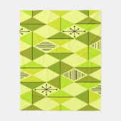 Atomic Age Art Diamonds Chartreuse Fleecedecke (Vorderseite)