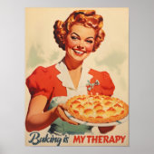 Atomic Age Print Funny Kitchen Wall Art Retro Prin Poster (Vorne)