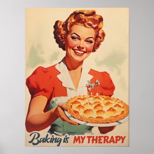 Atomic Age Print Funny Kitchen Wall Art Retro Prin Poster (Vorne)