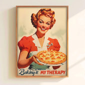 Atomic Age Print Funny Kitchen Wall Art Retro Prin Poster
