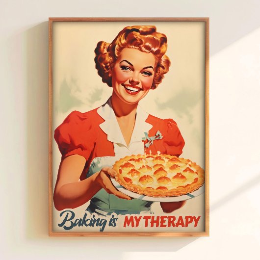 Atomic Age Print Funny Kitchen Wall Art Retro Prin Poster