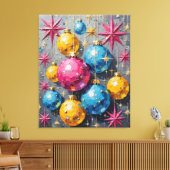 Atomic Age Sparkle: Mid-Century Modern Christmas Leinwanddruck (Insitu (Wohnzimmer))