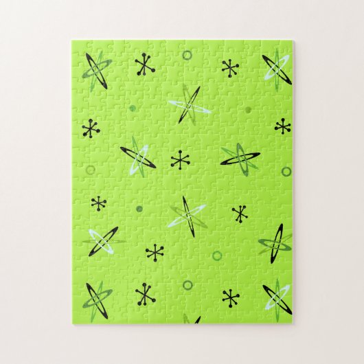 Atomic Age Starbursts Chartreuse Puzzle (Vertikal)