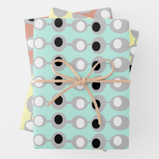 Atomic Baubles Mitte des Jahrhunderts Geschenkpapier Set (Beispiel)