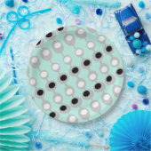 Atomic Baubles Türkis White Gray Pappteller (Party)